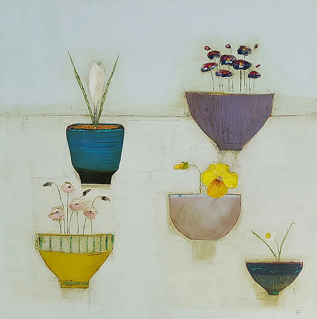 Eithne  Roberts - Five flower bowls